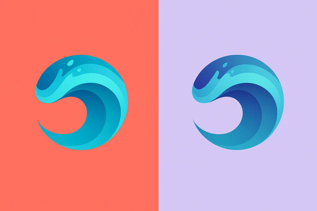 Ocean Wave Gradient Logo - LoGo009OW