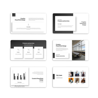 Cool Black Corporate Presentation Design - PPT002B