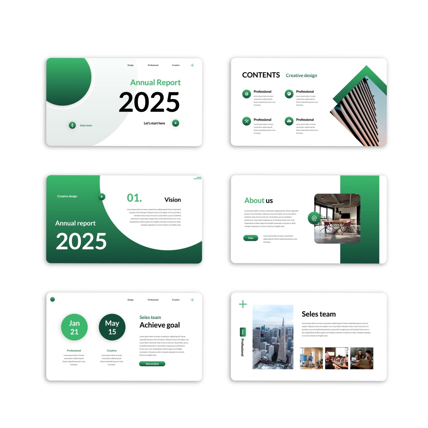 Sales Business Annual Report Presentation Template - PP006SB