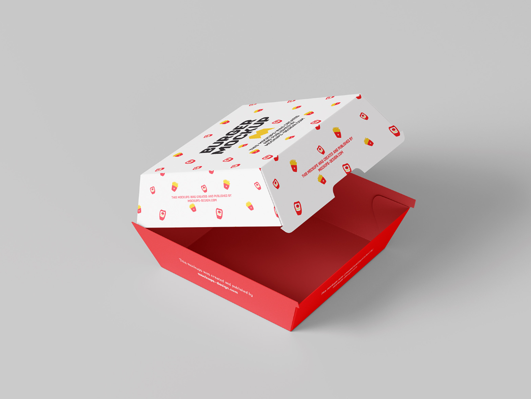 Burger box mockup - Mo003BB
