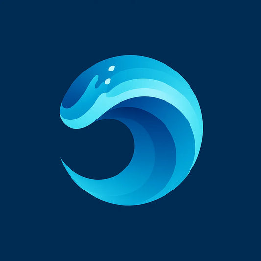 Ocean Wave Gradient Logo - LoGo009OW